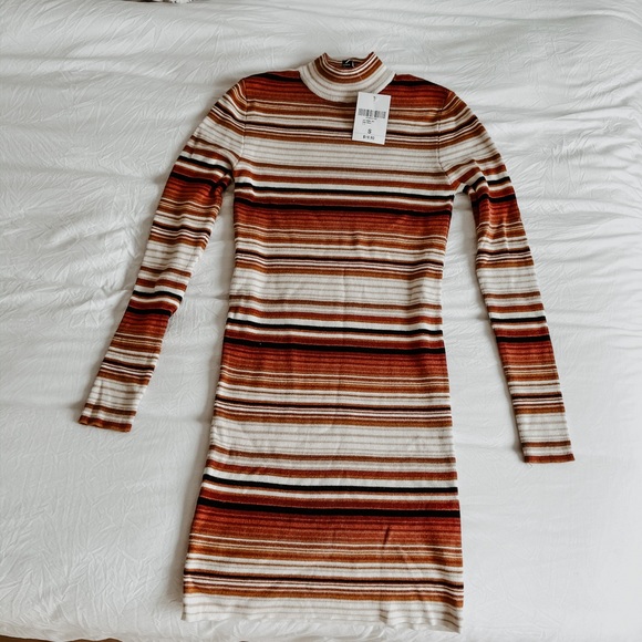 Forever 21 Dresses & Skirts - Turtleneck striped Sweater Dress NWT!